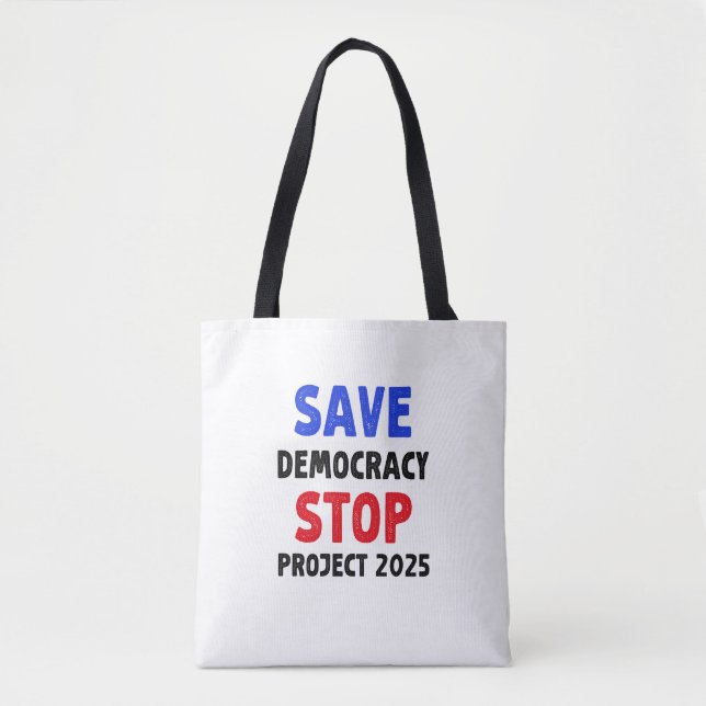 Rett Demokratie stoppen Projekt 2025 Wahlgeschenk Tasche (Vorderseite)