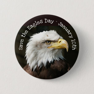 Rett den Adlertag 10. Januar Holiday Button