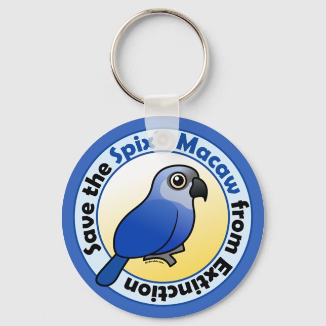 Rett den Macaw-Schlüsselanhänger des Spix Schlüsselanhänger (Vorderseite)