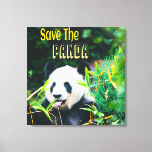 Rett den Panda Leinwanddruck