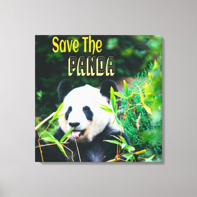 Rett den Panda Leinwanddruck (Vorderseite)