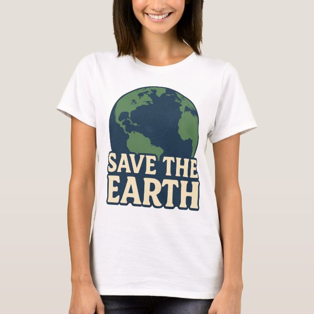 Rett den T - Shirt der Erde. (Vorderseite)