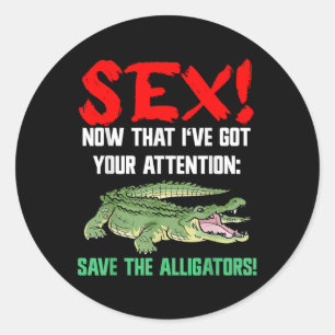 Rett der Alligatoren - Tierschutz für Krokodil Runder Aufkleber