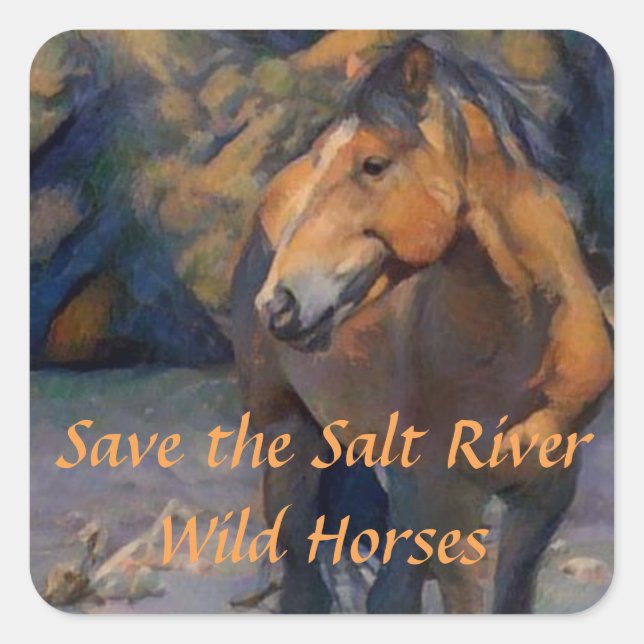Rett der Aufkleber für den Salzfluss Wild Horses (Vorderseite)