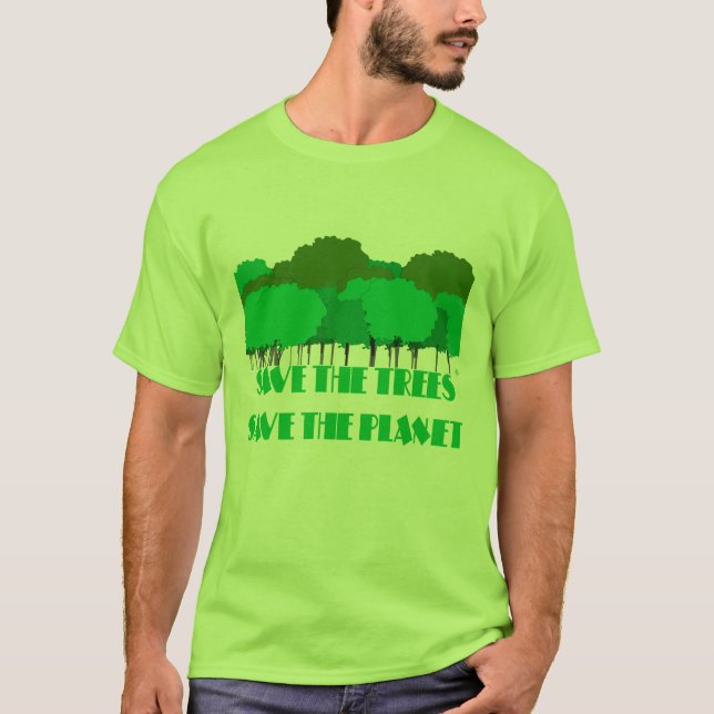 RETT DER BÄUME SPAREN DEN PLANET T-Shirt (Vorderseite)