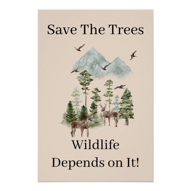 Rett der Bäume Wildtiere davon abhängig, dass sie  Poster (Vorderseite)