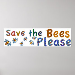 Rett der Bienen Bitte Plakat im Klassenzimmer