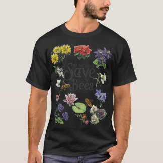 Rett der Bienen Blume Honey Bee Decline Clipart T-Shirt