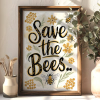 Rett der Bienen Honeycomb Blume Conservation Art