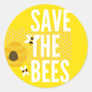 Rett der Bienen-HONEYCOMB-Honigtopf Runder Aufkleber