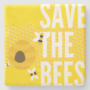 Rett der Bienen-HONEYCOMB-Honigtopf Steinuntersetzer