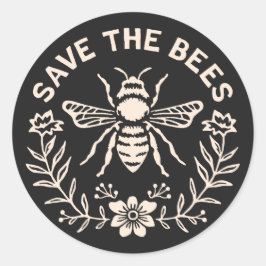 Rett der Bienen Runder Aufkleber