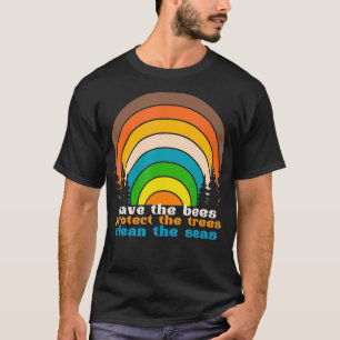 Rett der Bienen schützen die Bäume säubern die T-Shirt