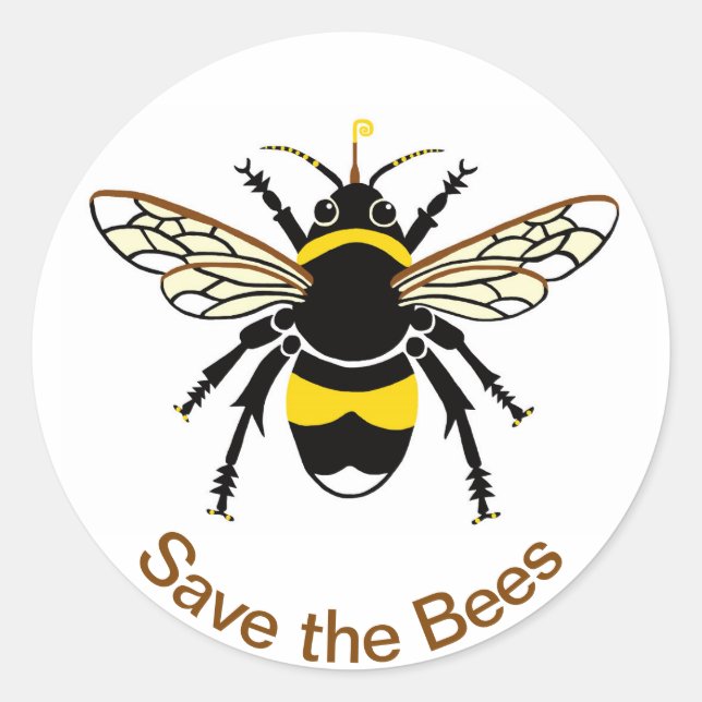 Rett der Bienenzucht - Erhaltung - gefährdete Arte Runder Aufkleber (Vorderseite)