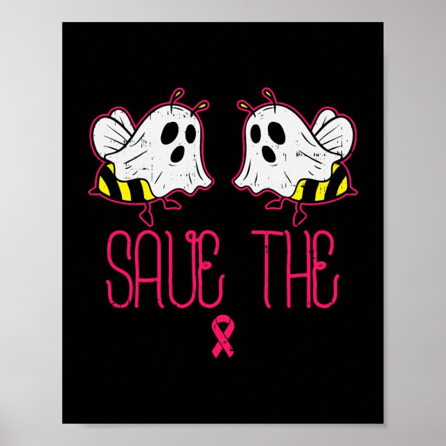 Rett der Boobienen Funny Halloween Brustkrebs Aw Poster (Vorne)