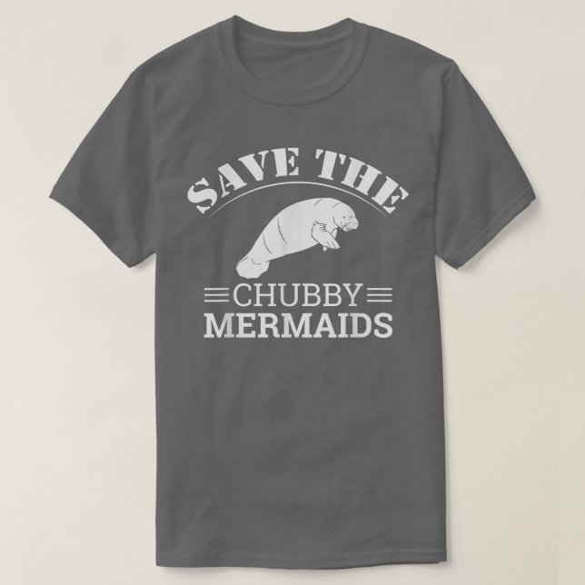Rett der Chubby Mermaids Manatees Apparel T-Shirt (Design vorne)