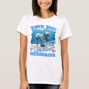 Rett der Chubby Mermaids Manatees T-Shirt