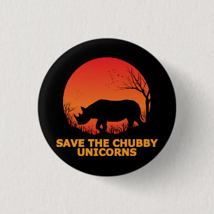 Rett der Chubby Unicorns Fat Rhino Button