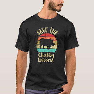 Rett der Chubby Unicorns Fat Rhino Retro Vintag T-Shirt