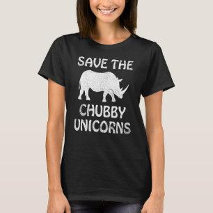 Rett der Chubby Unicorns Retro Vintag Rhino Unic T-Shirt