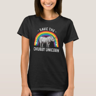 Rett der Chubby Unicorns Rhino Conservation Rainbo T-Shirt