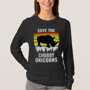 Rett der Chubby Unicorns Vintage Farben gestört T-Shirt