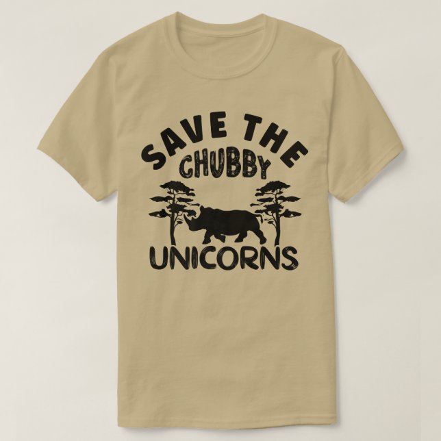 Rett der Chubby UnicornsTierrechte T-Shirt (Design vorne)