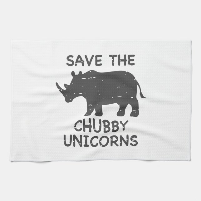 Rett der Chubby-Unikorne - Wählen Sie die Hintergr Geschirrtuch (Horizontal)