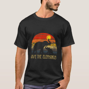 Rett der Elefanten Afrikas Wildtier T-Shirt