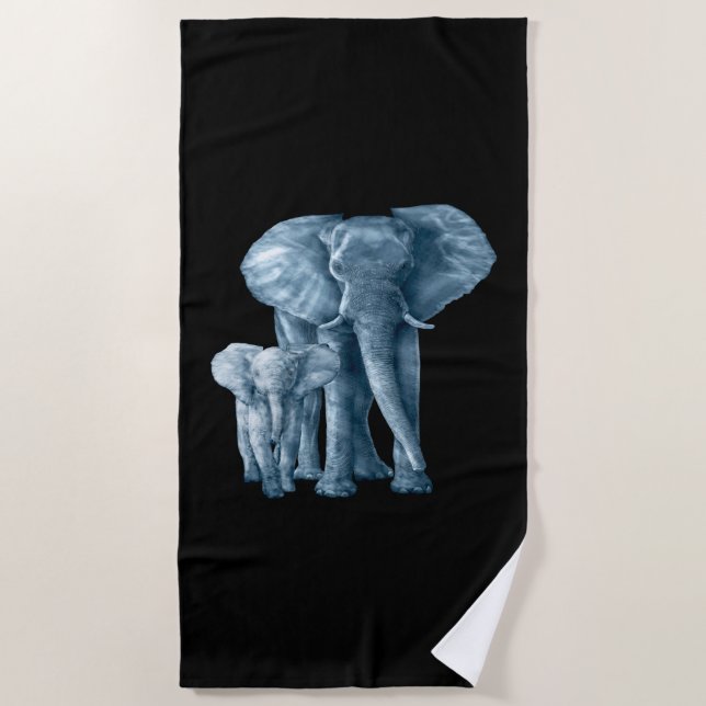 Rett der Elefanten Art Animal Lover Strandtuch (Vorderseite)