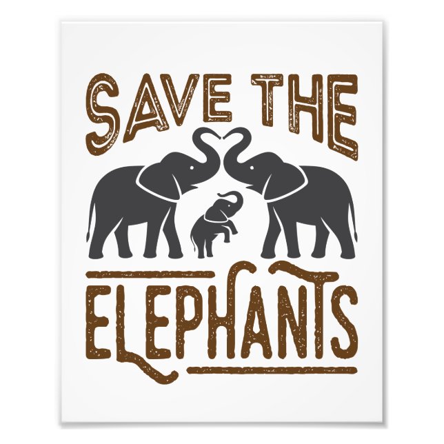 Rett der Elefanten Elephant Lover Protect Wildlife Fotodruck (Vorne)