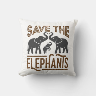 Rett der Elefanten Elephant Lover Protect Wildlife Kissen