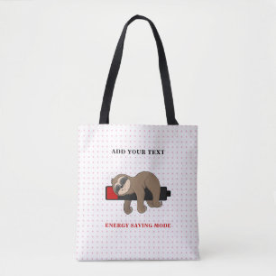 Rett der Energie Funny Sloth Template Tasche