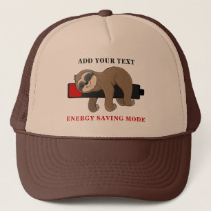 Rett der Energie Funny Sloth Template Truckerkappe