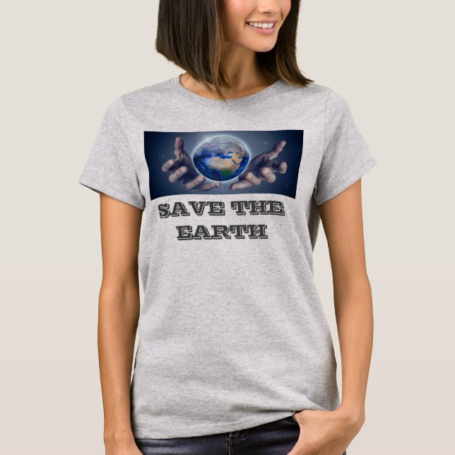 Rett der Erde Frauen grauen T - Shirt (Vorderseite)