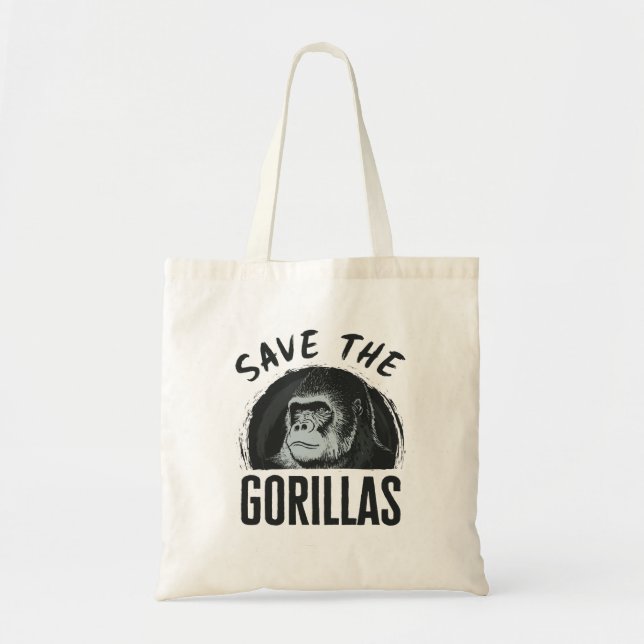 Rett der Gorillas Gorilla bedroht Aussterben Tragetasche (Vorne)