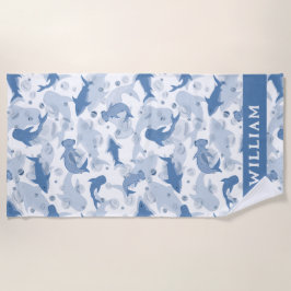 Rett der Hammerhead Whale White Shark Bubbles Strandtuch