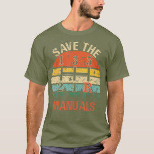 Rett der Handbücher Funny 3 Pedals Car für Männ T-Shirt