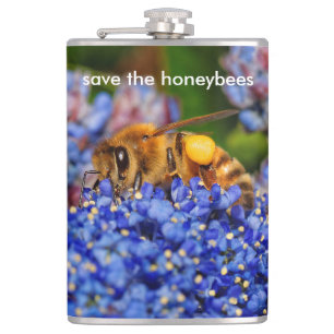Rett der Honigbienen, die Kalifornien Lilac pollin Flachmann
