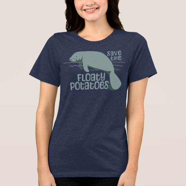 Rett der Kartoffelnase Floaty Tri-Blend Shirt (Vorderseite)