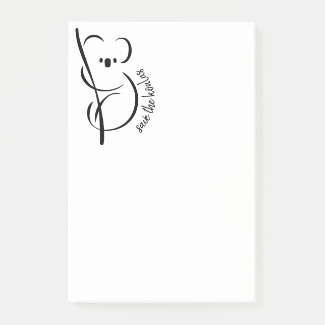 Rett der Koalas-Post - Anmerkungen Post-it Klebezettel (Vorderseite)
