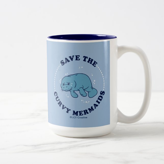 Rett der kurven Mermaids Zweifarbige Tasse (Rechts)