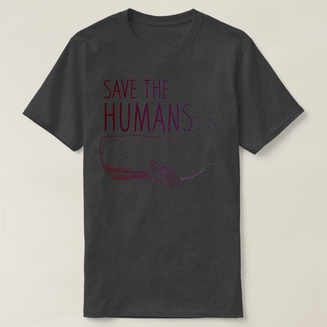 Rett der Menschwale T-Shirt (Design vorne)