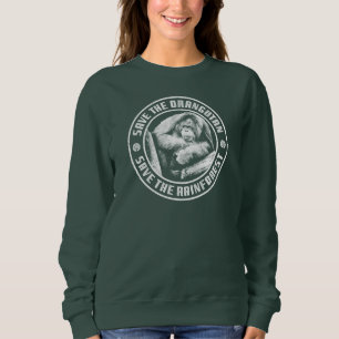 RETT DER ORANGUTAN RETTETE DEN RAINFORSTEN. SWEATSHIRT