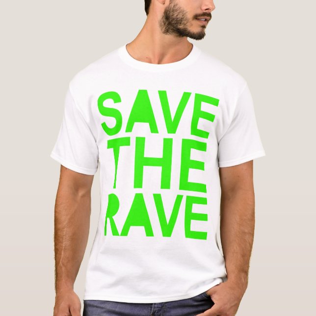 Rett der Rave Green NU RAVE Raver 80er Szene T-Shirt (Vorderseite)