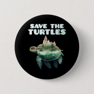 Rett der Schildkröten gefährdete Tiere Erde Button