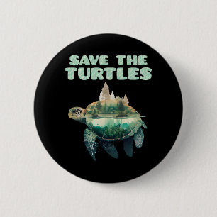 Rett der Schildkröten gefährdete Tiere Erde Button