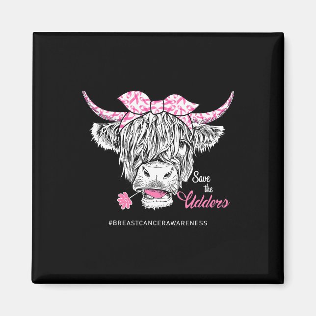 Rett der Udders Heifer Kuh Brustkrebs Bewusstsein Magnet (Vorne)