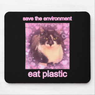 Rett der Umwelt essen Plastik lustige Niedliche Ka Mousepad