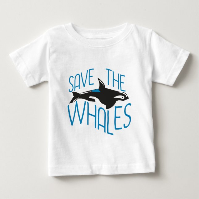 Rett der Wale Baby T-shirt (Vorderseite)